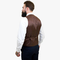 Happy Gentleman ELEGANTE Wool 3 Piece Suit with a Contrasting Brown Waistcoat