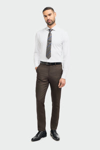 Caridi - Men's Tweed Brown Trousers