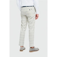 Gabriel - Men's Grey Checked Trousers