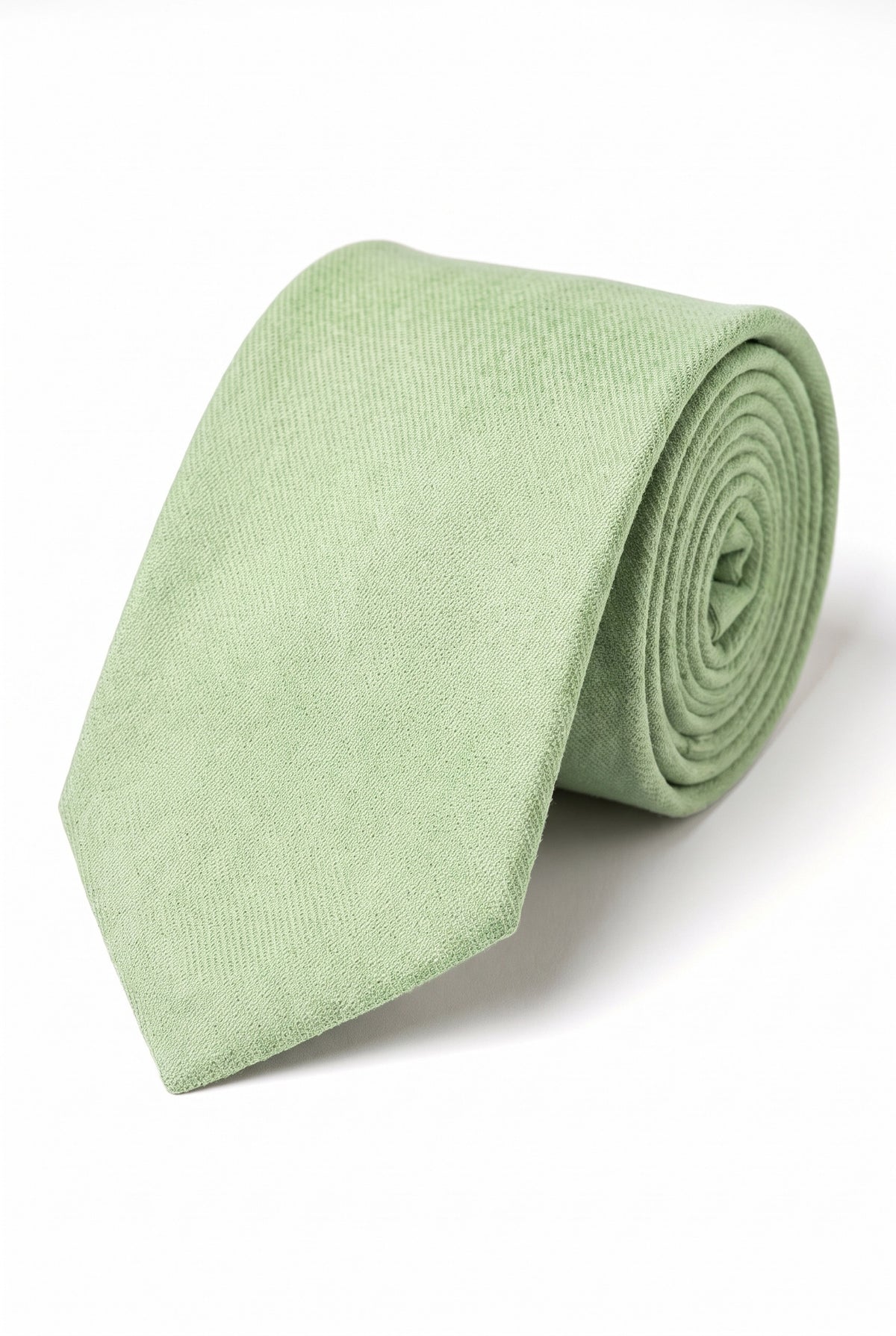 Men’s Sage Green Suede-Finish Tie