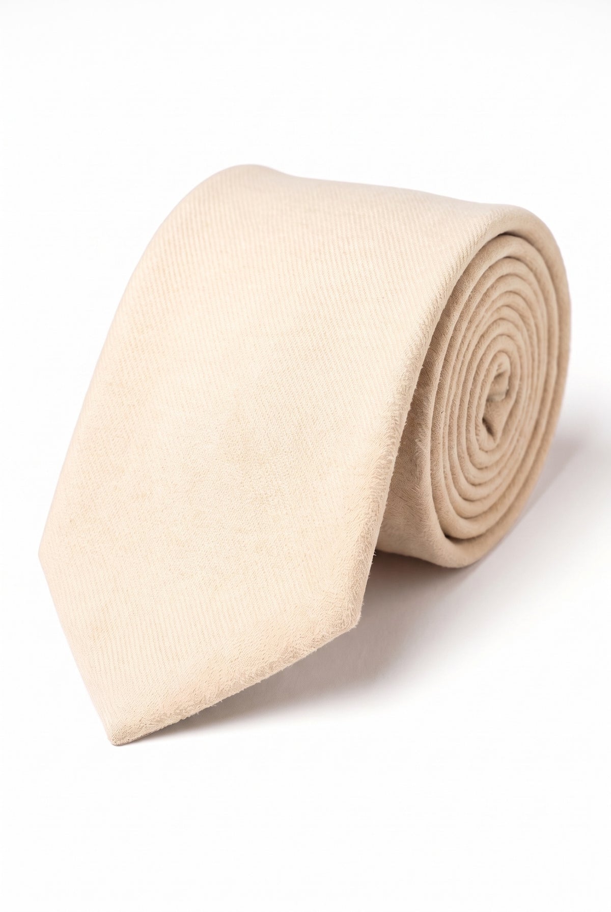 Men’s Cream Suede-Finish Tie