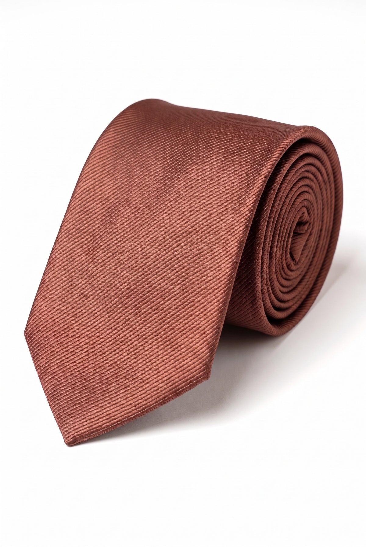 Men’s Light Brown Solid Slim Tie
