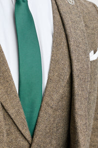 Oak-Brown Herringbone Tweed 3 Piece Suit