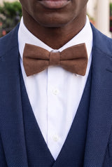 Men’s Brown Double Layer Bow Tie