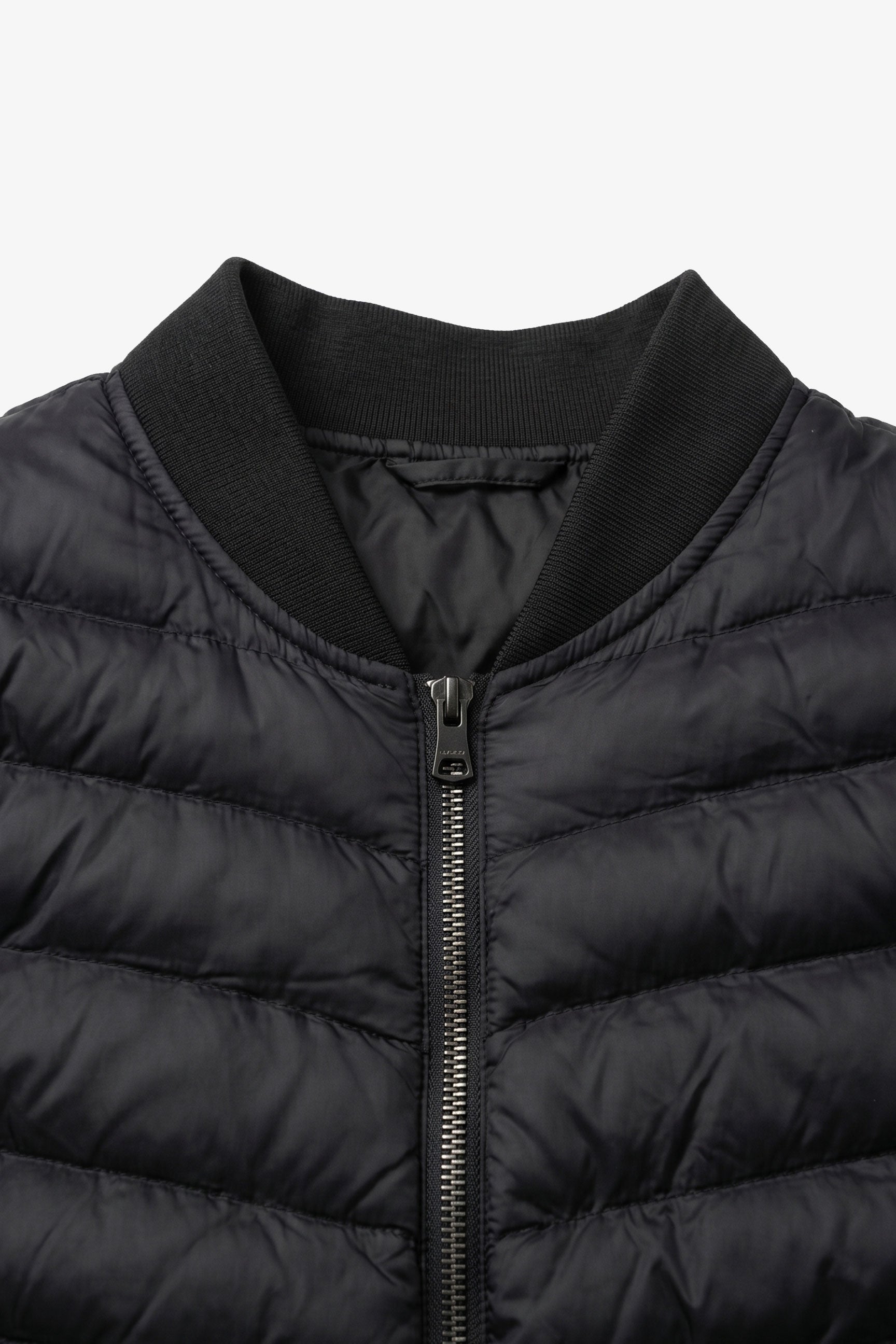 Men’s Black Quilted Bomber Lightweight Padded Zip Jacket