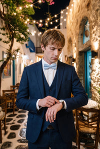 Men’s Light Blue Double Layer Bow Tie