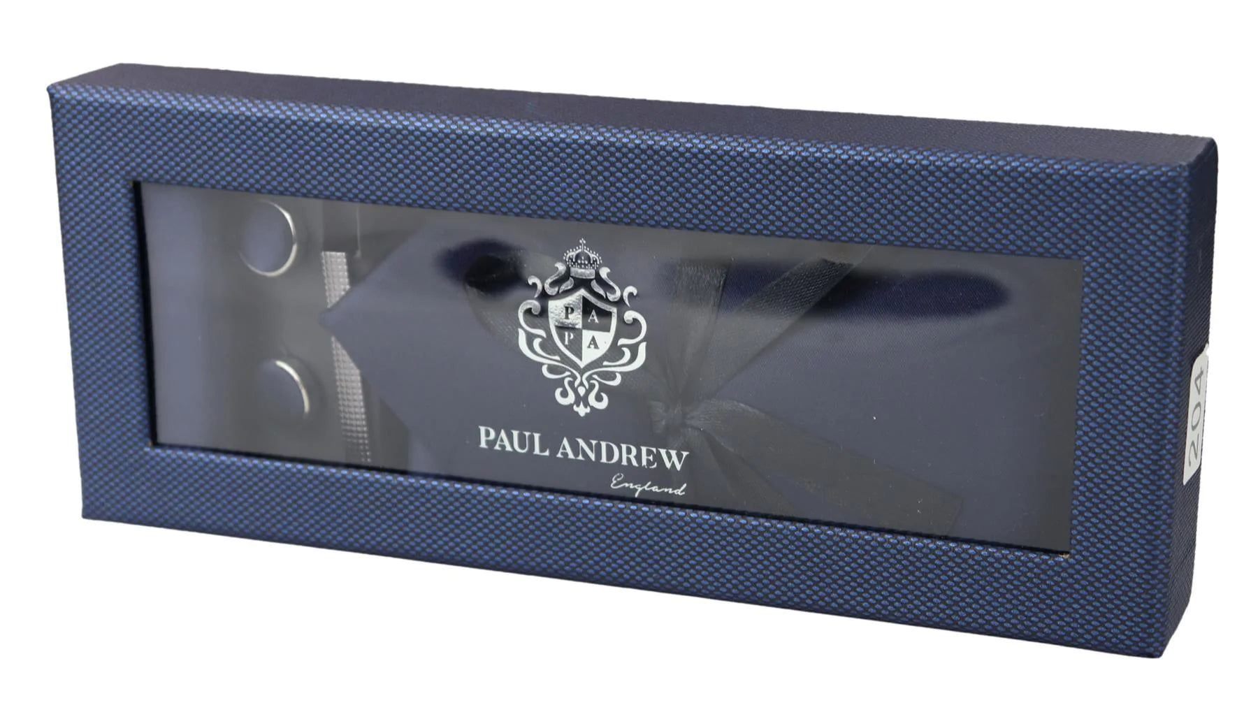 Satin Silk Navy Tie Gift Set Pocket Square Cuff Links Tie Shiny Satin