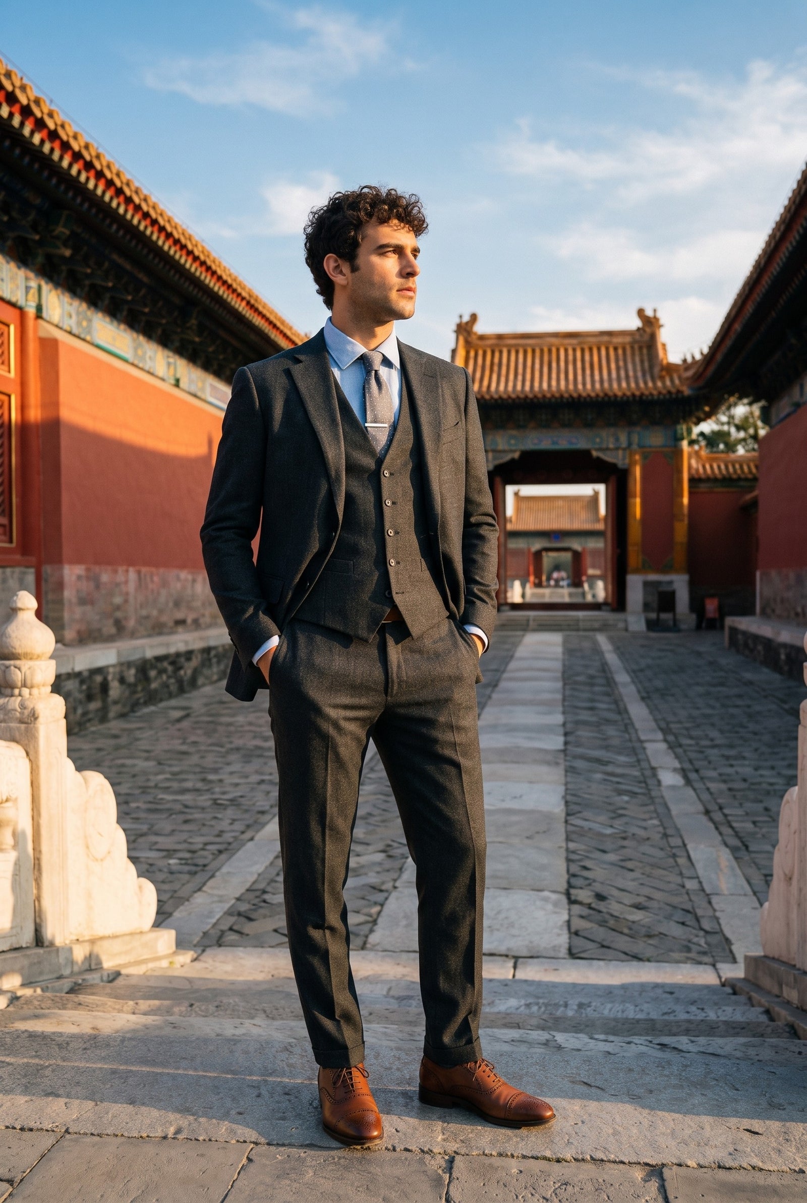 Look #179 styled with Bond - Men's Charcoal 3 Piece Tailored Fit Suit