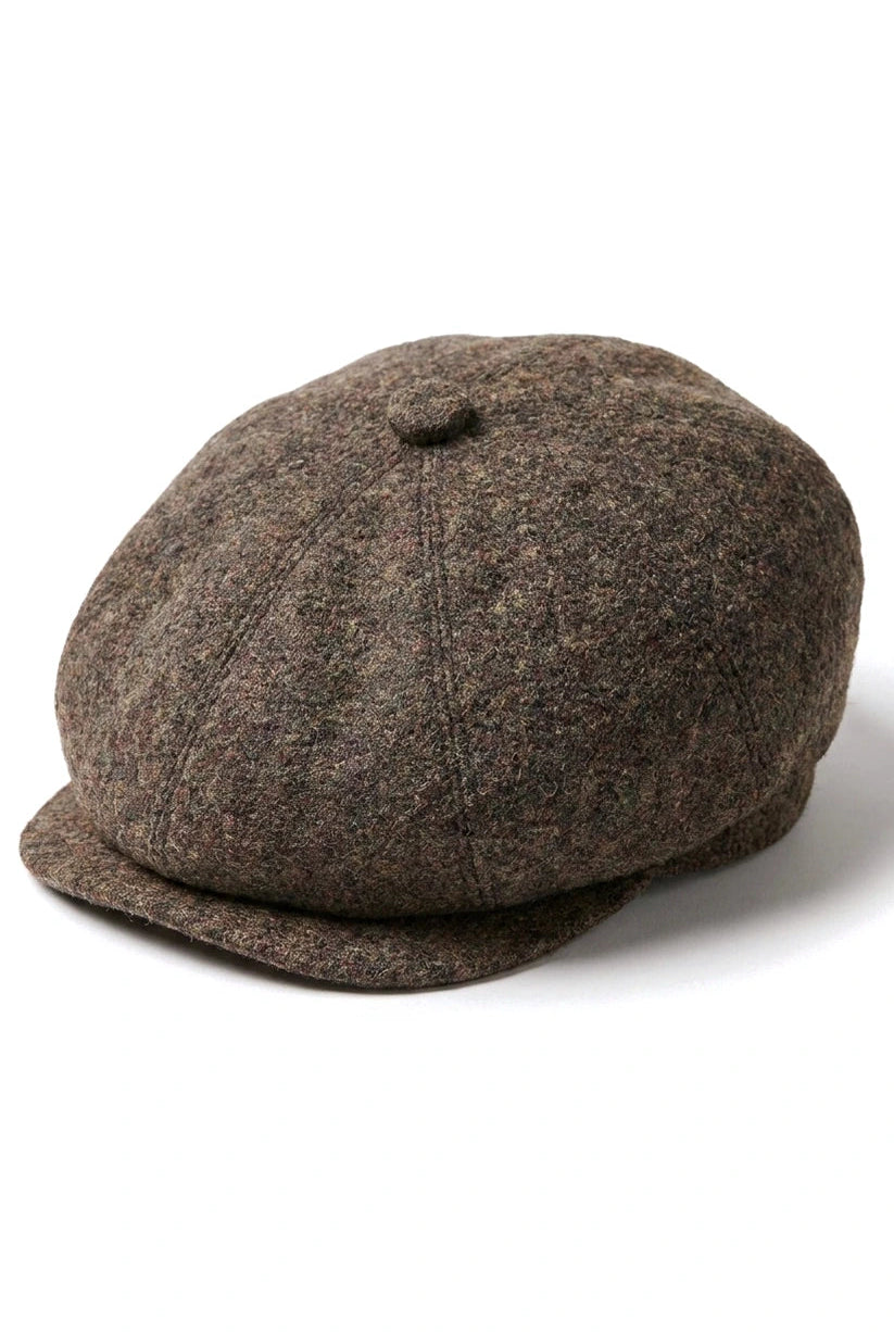 8-Panel Brown Cap with Razor Blade