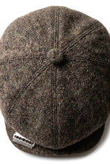 8-Panel Brown Cap with Razor Blade