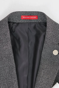 Men's Grey Glen Check 3 Piece Suit