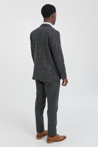 Men's Grey Tartan Check 3 Piece Suit