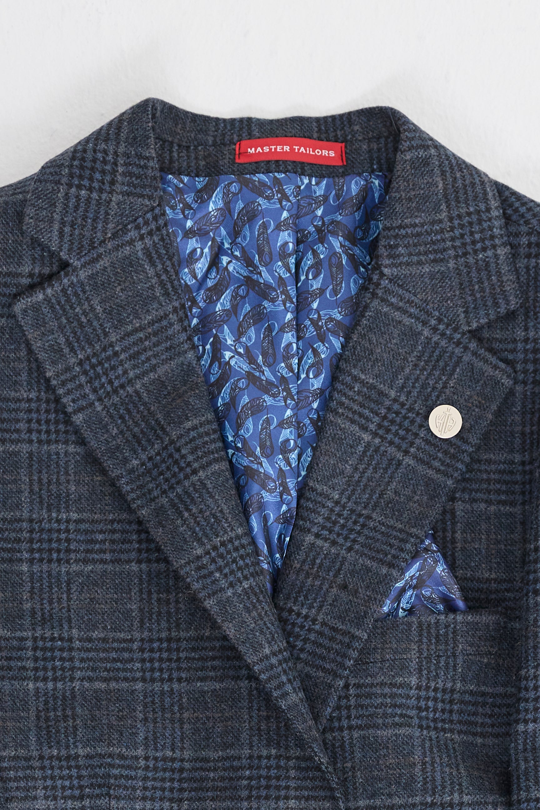 Men's Blue Tartan Check 3 Piece Suit