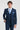 Mens Navy Blue 3 Piece Suit Birdseye Suit Wedding Prom Formal Smart Classic