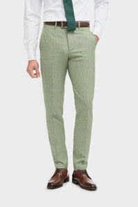 Caridi - Men's Sage Green Checked Trousers