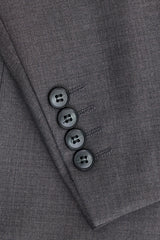 Mens Dark Grey Charcoal 3 Piece Suit Classic Stitch Wedding Summer Prom Classic