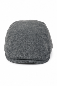 Mens Flatcap Hat Baker Boy 8 Panel Grandad Tweed Herringbone Grey Vintage