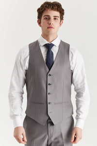 Edward - Men's Grey Tailored Fit Waistcoat