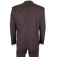 IM32 - Men's Plain Dark Brown 3 Piece Suit