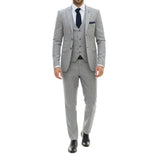 IM33 - Men's 3 Piece Grey Tailored Fit Suit