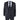 IM45 - Men's Pinstripe 3 Piece Black Suit Mafia Style