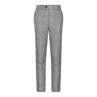 Boys Marc Darcy 3 Piece Suit Grey Prince Of Wales Blue Check Vintage Retro