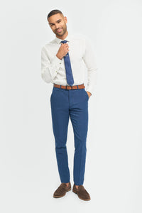 Miami - Men's Blue Crosshatch Trousers