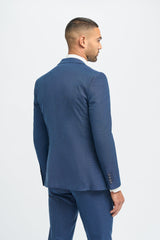 Mens Blue Summer Linen Suit