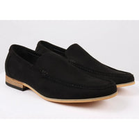 Men's Slip On Black Lightweight Suede Loafers