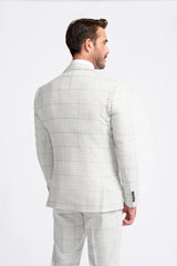 Light Grey Check 3 Piece Suit