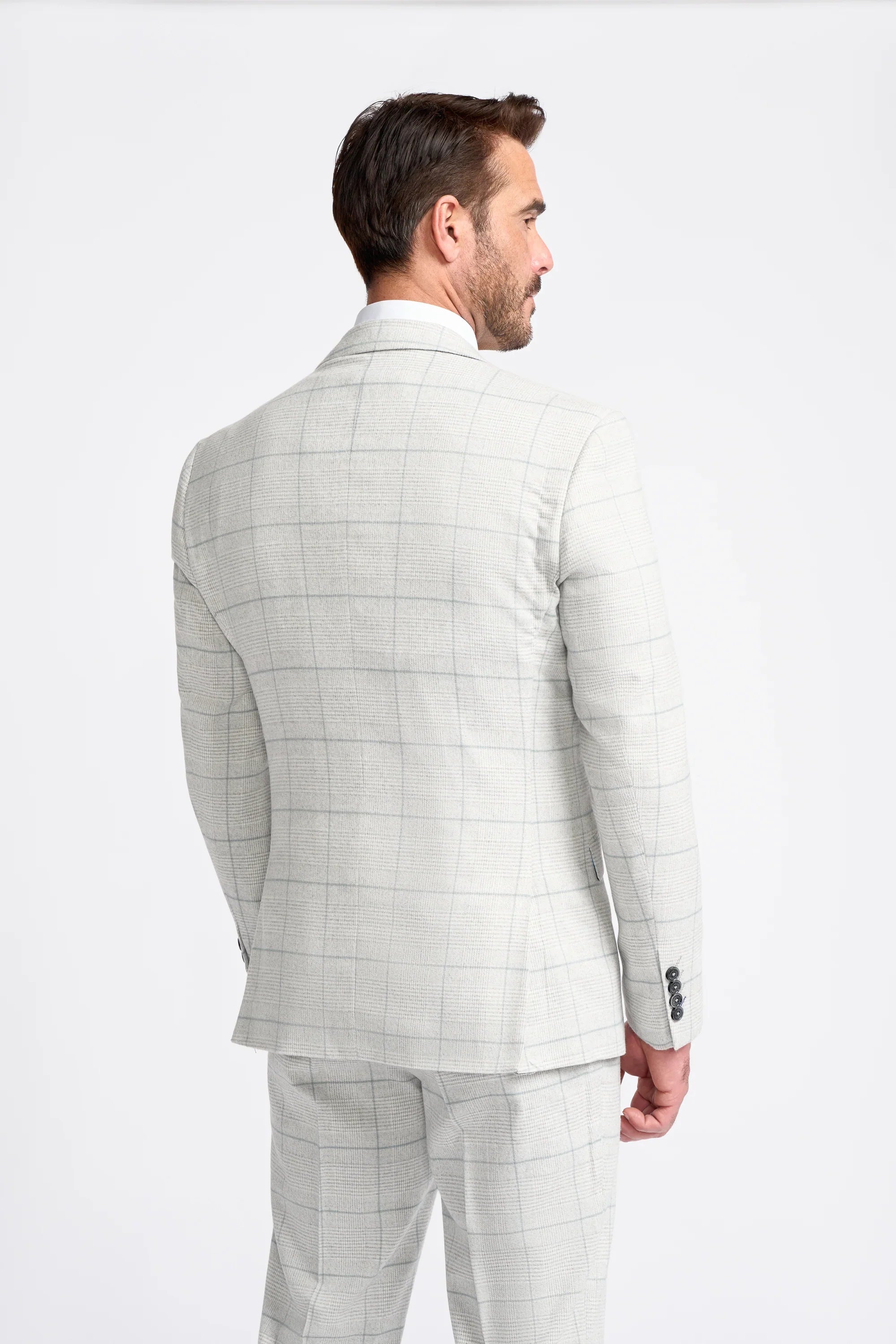 Light Grey Check 3 Piece Suit