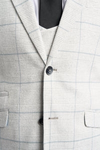 Light Grey Check 3 Piece Suit