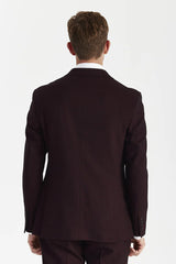 Regent - Men's Burgundy 2 Piece Double Breasted Suit