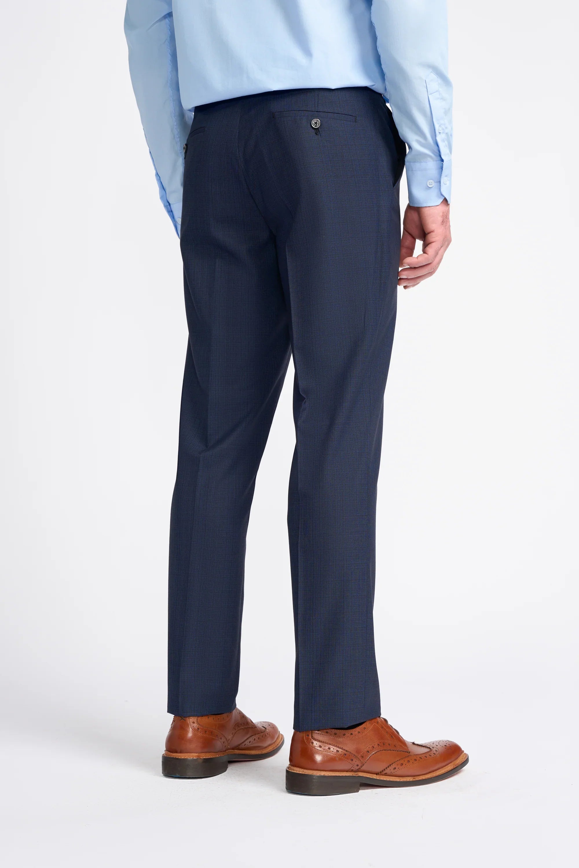 Mens Navy Blue Tailored Fit Suit