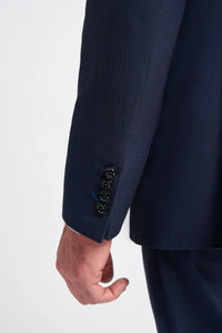 Mens Navy Blue Tailored Fit Suit