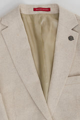 TP-21 Men's Beige 3-Piece Linen Summer Wedding Suit