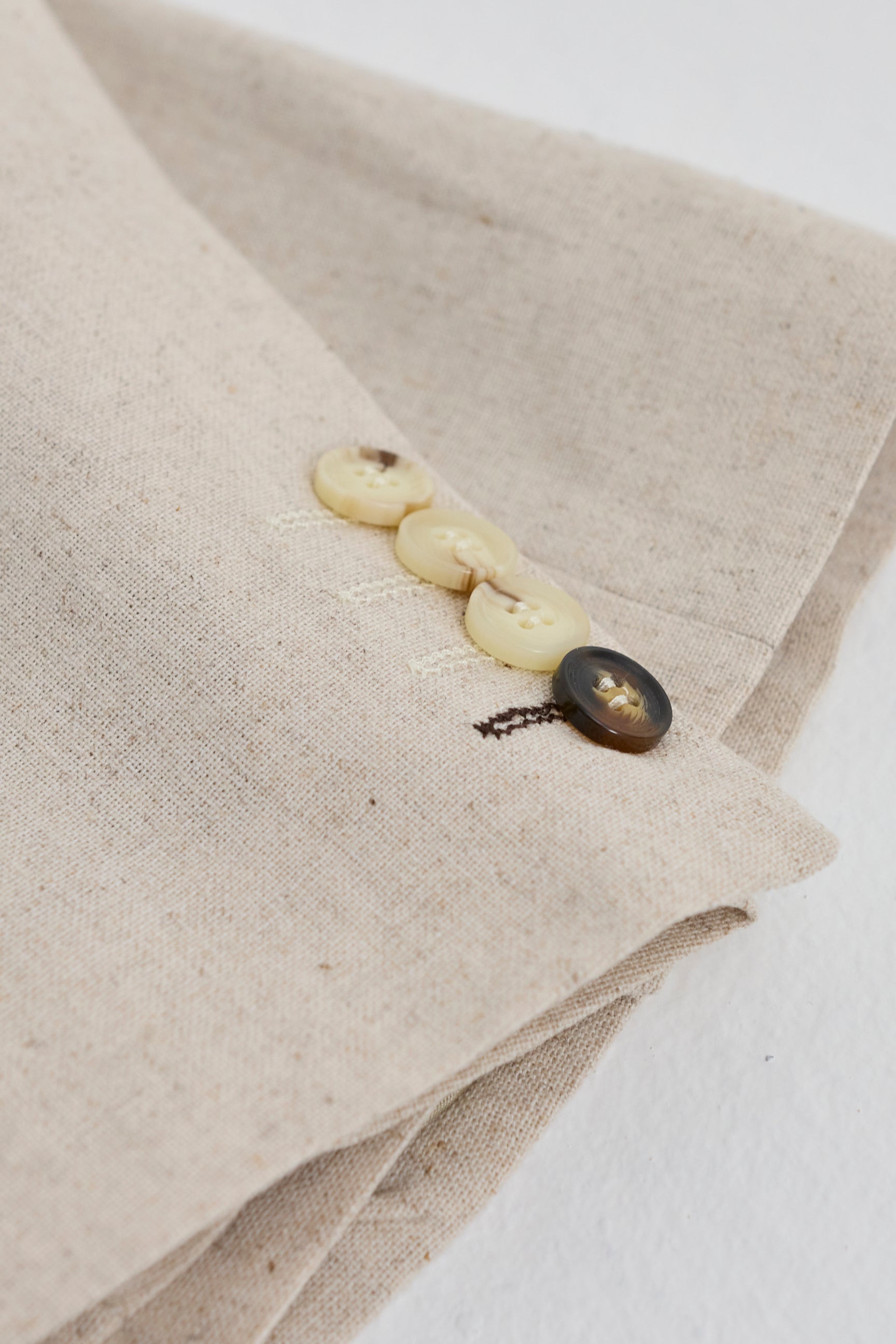 TP-21 Men's Beige 3-Piece Linen Summer Wedding Suit