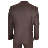 TP-50 - Men's Brown 3 Piece Prince Of Wales Check Suit