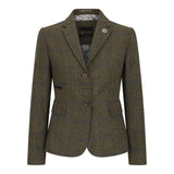 TPSTZ71 - Women's Olive Green Tweed Blazer