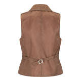 TPSTZ73 - Women's Oak Brown Tweed Waistcoat