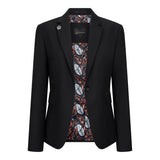 TPW-13 - Women's 3 Piece Plain Black Suit