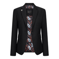 TPW-13 - Women's 3 Piece Plain Black Suit