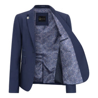 TPW-14 - Women's 3 Piece Plain Navy Blue Suit