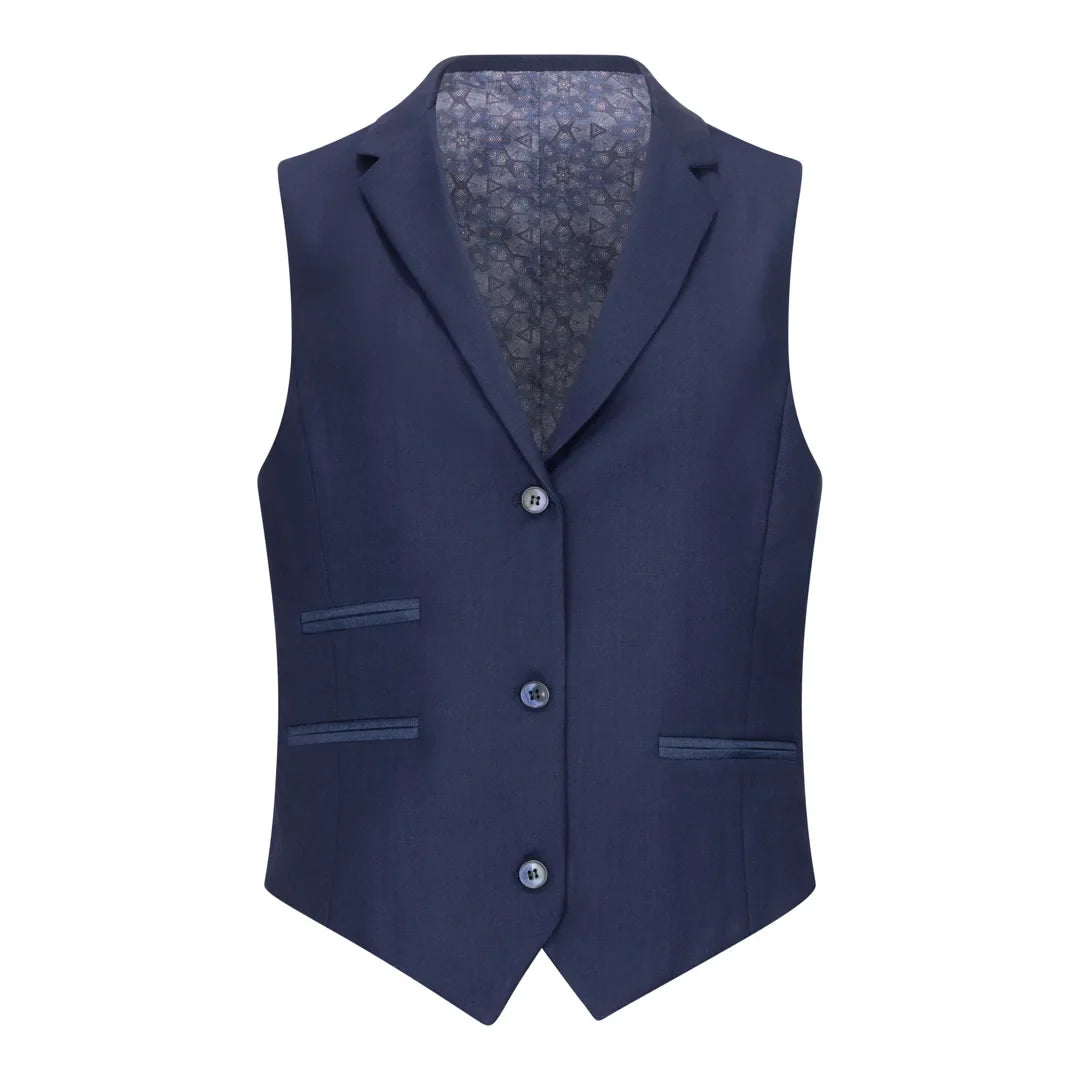 TPW-14 - Women's 3 Piece Plain Navy Blue Suit