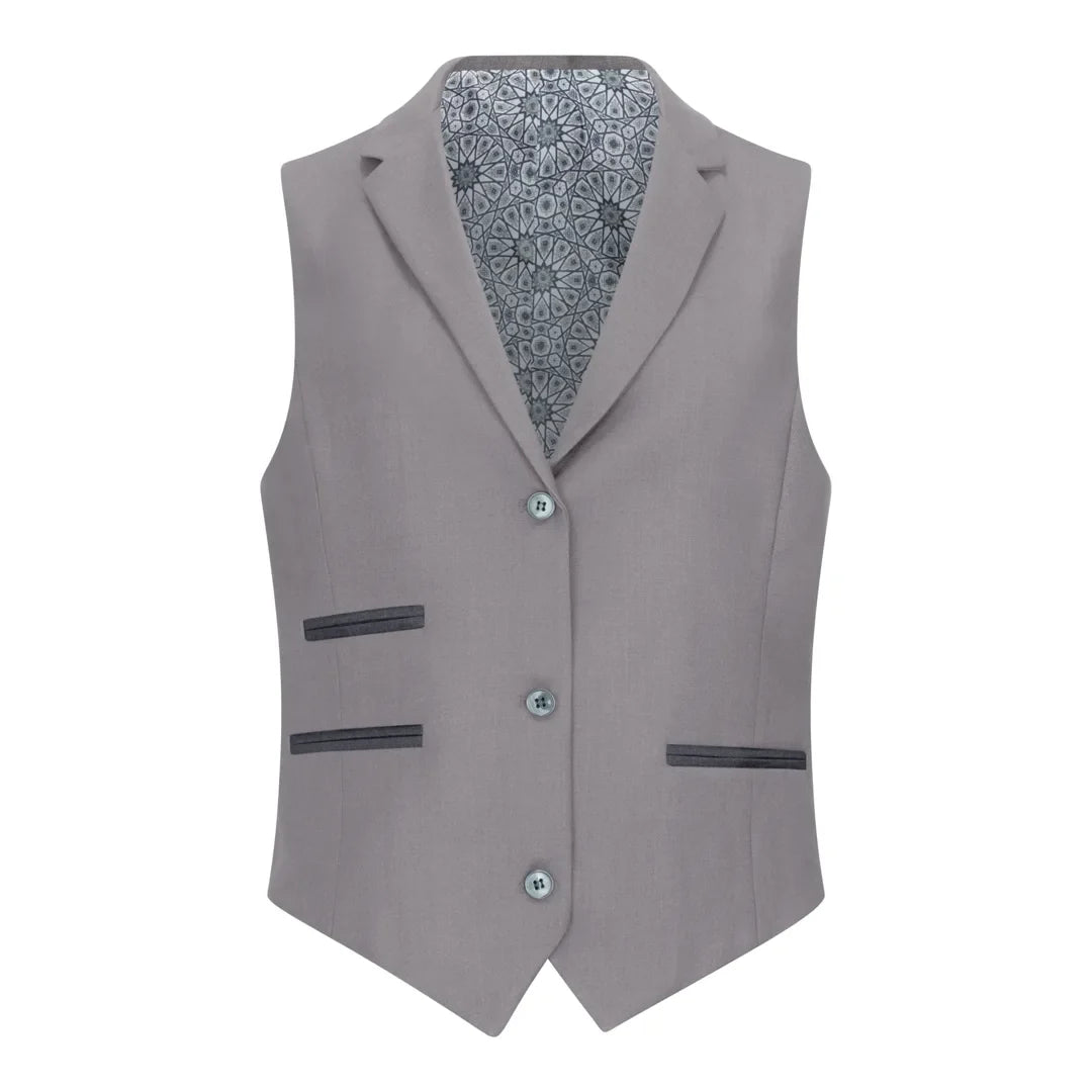 TPW-15 - Women's 3 Piece Plain Grey Suit