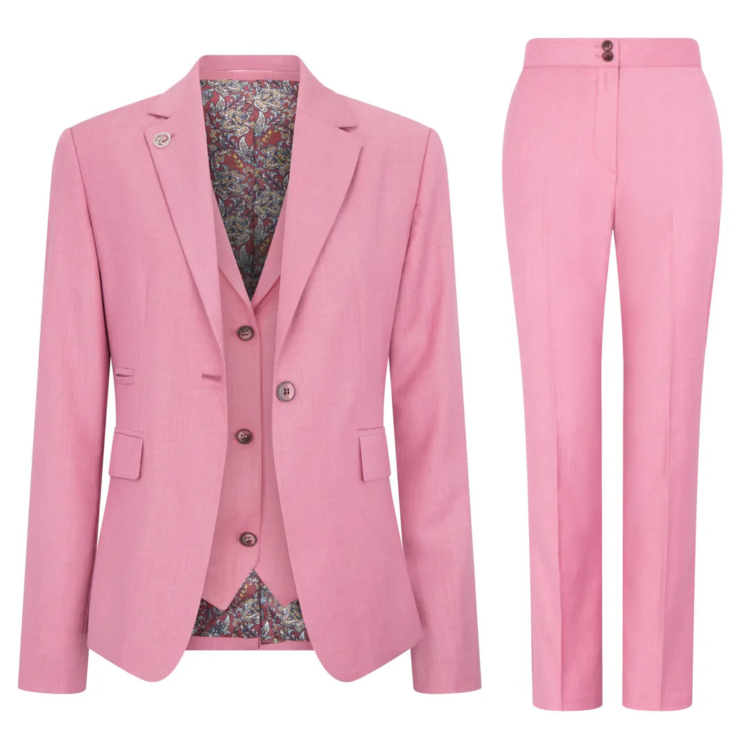TP-16 - Women's 3 Piece Plain Pink Suit