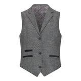 TPW51 - Women's Grey 3 Piece Prince Of Wales Check Suit