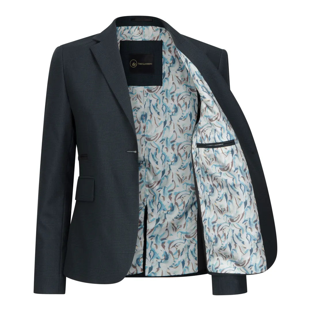 TPW53 - Women's Green 3 Piece Prince Of Wales Check Suit