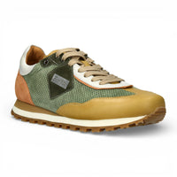 Aglae 02 - Men's Green Beige Leather Sneakers