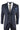 Men's Navy-Blue Windowpane Check 3 Piece Suit